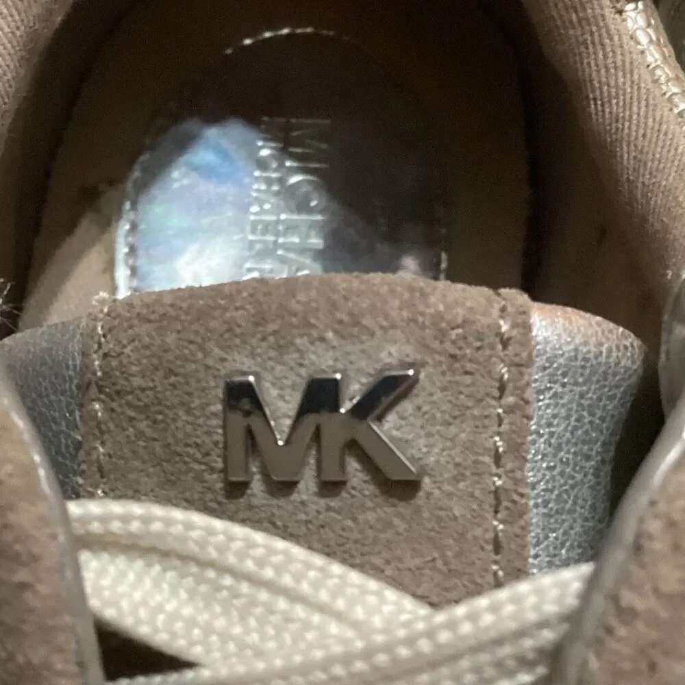 Michael Kors Stanton Trainer Metallic Lace Up Sneaker